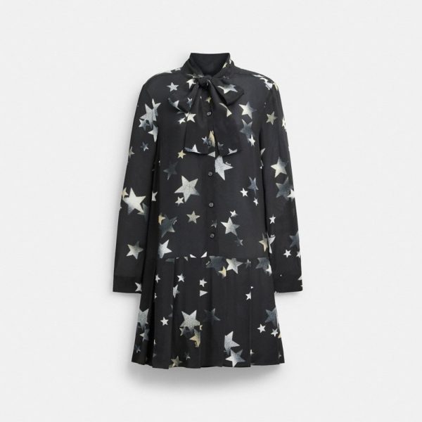 Coach Outlet Tie Neck Star Dress - Preorder