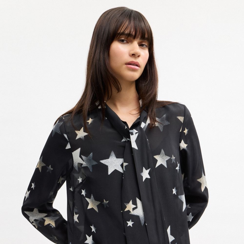 Coach Outlet Tie Neck Star Dress - Preorder