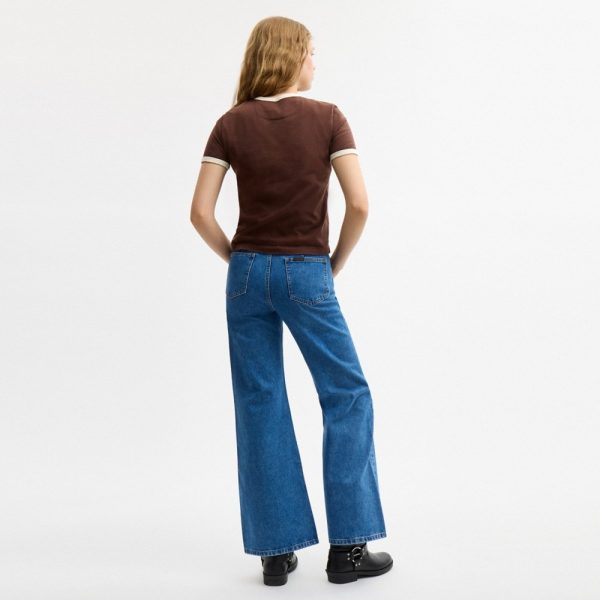 Coach Outlet Sculpted C Denim Pants In Organic Cotton - Preorder
