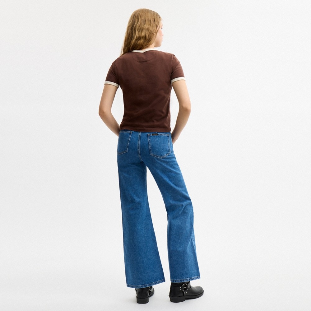 Coach Outlet Sculpted C Denim Pants In Organic Cotton - Preorder