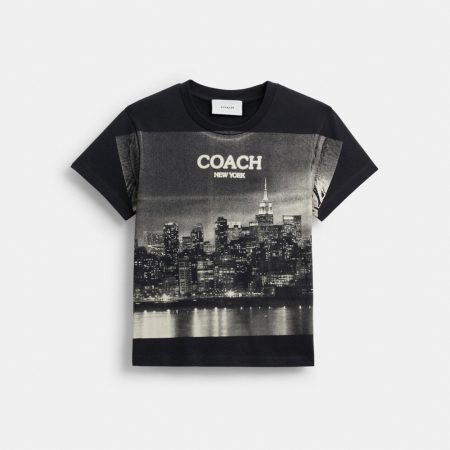 Coach Outlet Postcard 90s Fit T-Shirt - Preorder — Black