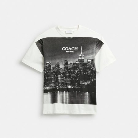 Coach Outlet Postcard Relaxed T-Shirt - Preorder — Gray
