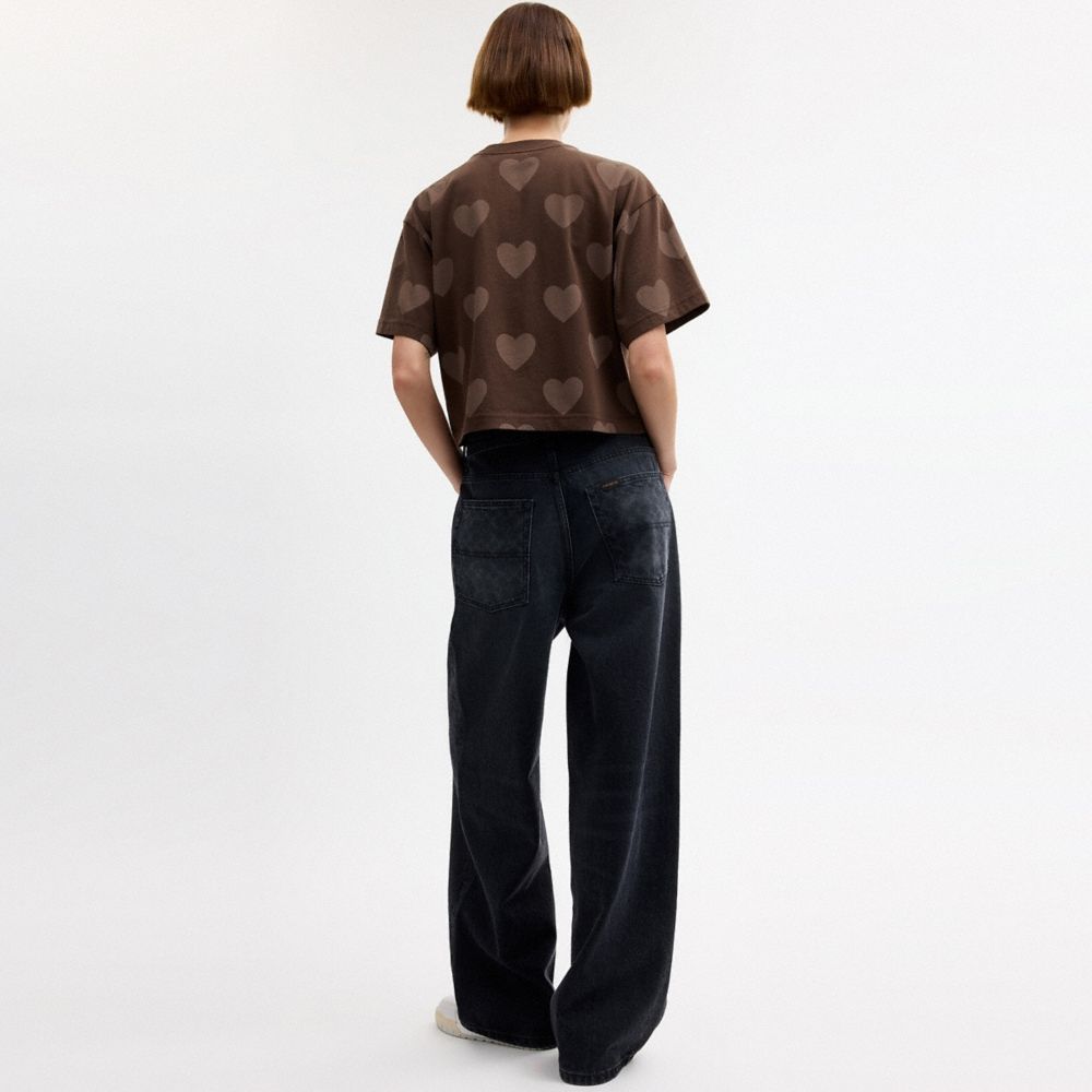 Coach Outlet Horse And Carriage Heart Cropped T-Shirt In Organic Cotton - Preorder - Image 3
