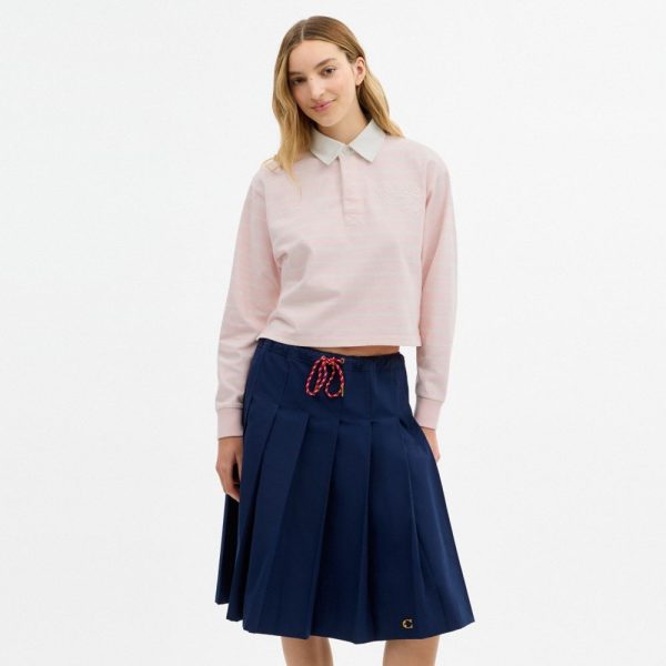 Coach Outlet Horse And Carriage Striped Rugby Polo In Organic Cotton - Preorder