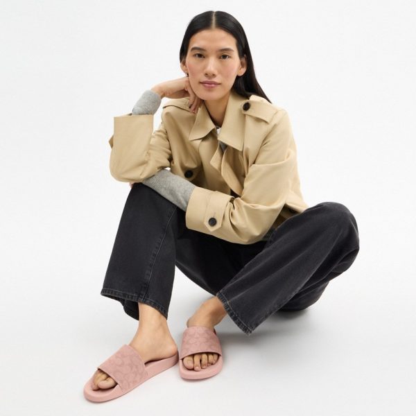 Coach Outlet Udele Sport Slide In Signature Jacquard Canvas - Preorder