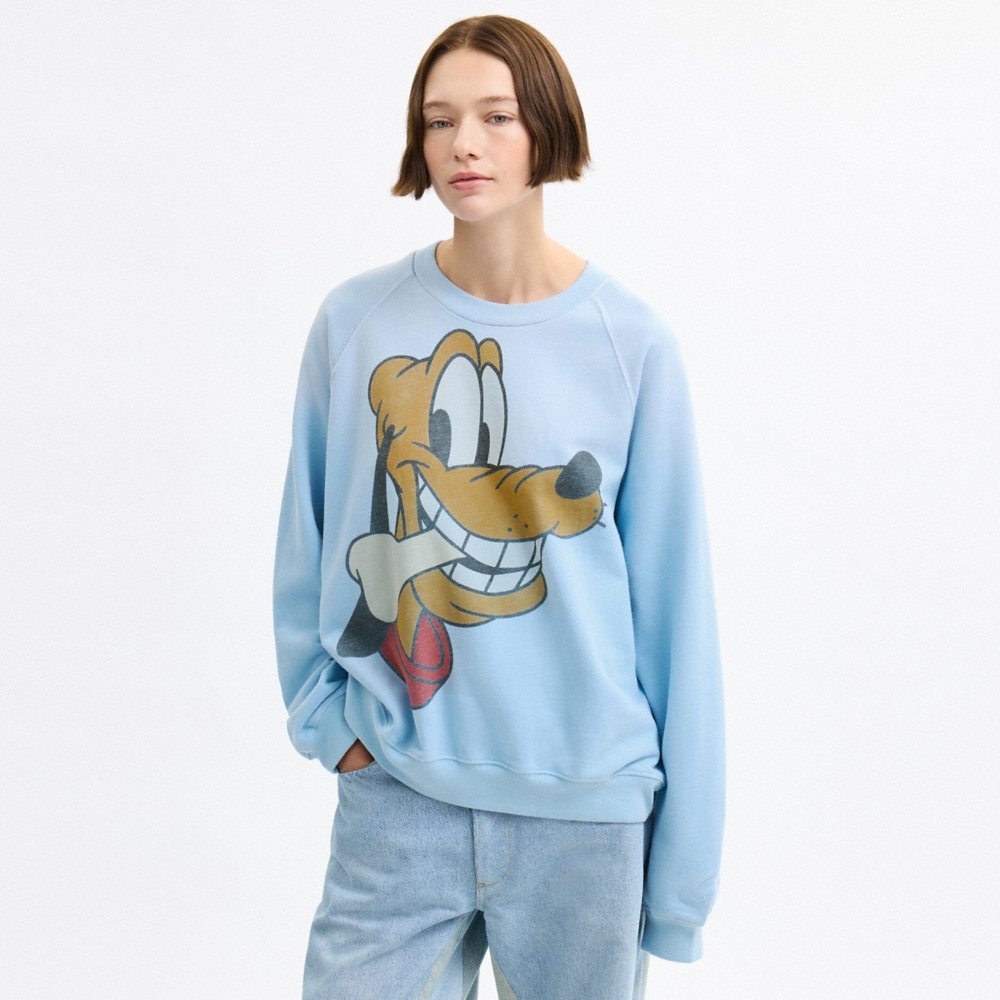 Coach Outlet Disney X Coach Pluto Crewneck Sweatshirt - Preorder