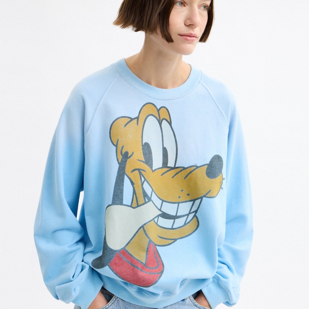 Coach Outlet Disney X Coach Pluto Crewneck Sweatshirt - Preorder