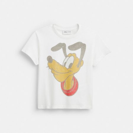 Coach Outlet Disney X Coach Pluto 90s Fit T-Shirt - Preorder — White