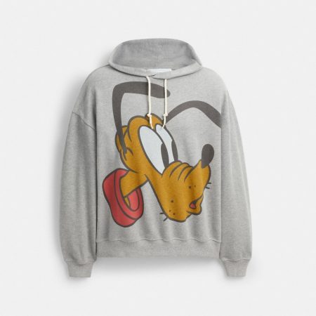 Coach Outlet Disney X Coach Pluto Hoodie - Preorder — Heather Grey