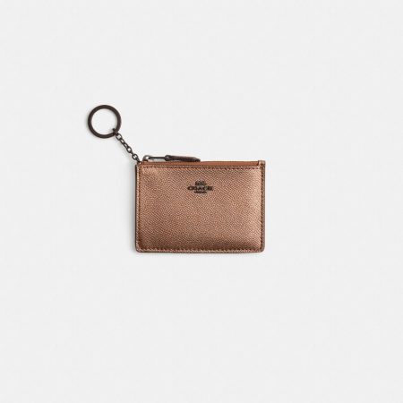 Coach Restored Mini Skinny ID Case - Preorder — Pewter/Metallic Bronze