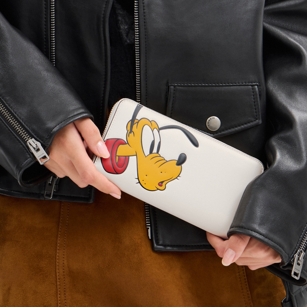 Coach Disney X Coach Essential Accordion Zip Wallet With Pluto - Preorder
