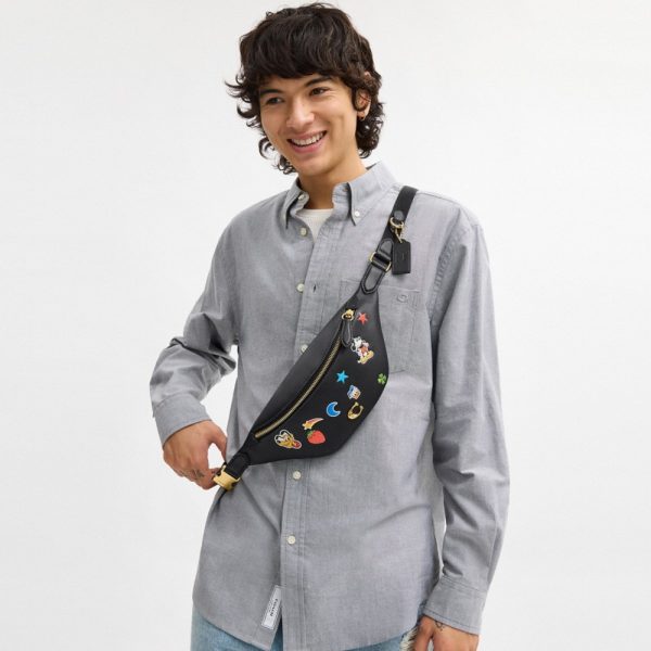 Coach Disney X Coach Charter Belt Bag 7 With Sticker Print - Preorder