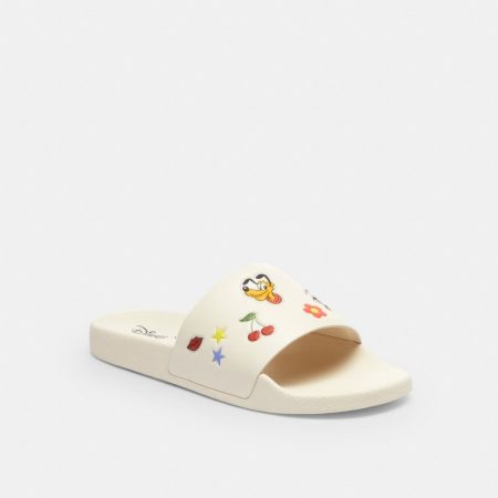 Coach Disney X Coach Udele Sport Slide With Sticker Print - Preorder — Chalk