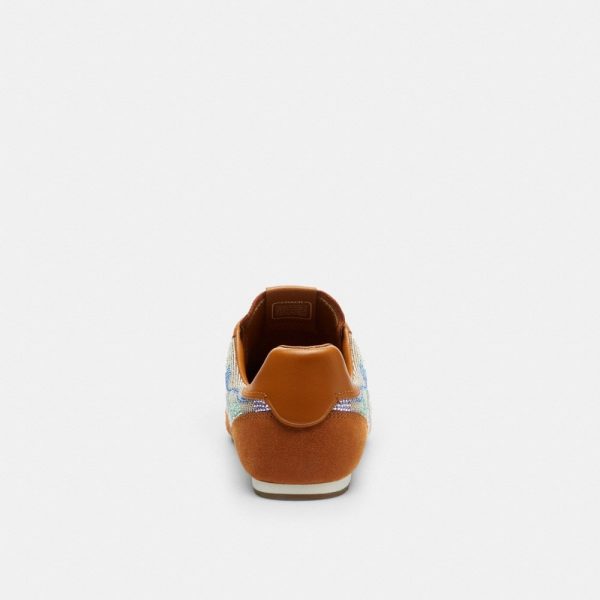 Coach Outlet Flat Sneaker In Crystal Signature Jacquard - Preorder