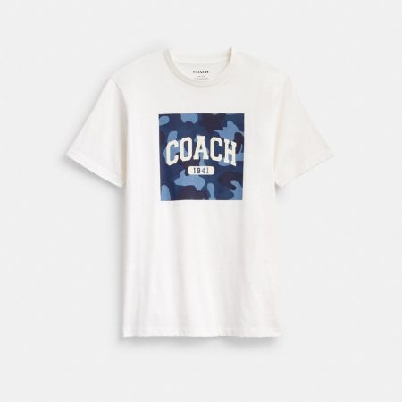 Coach Outlet Camo Square Classic T-Shirt - Preorder — Vintage Ivory