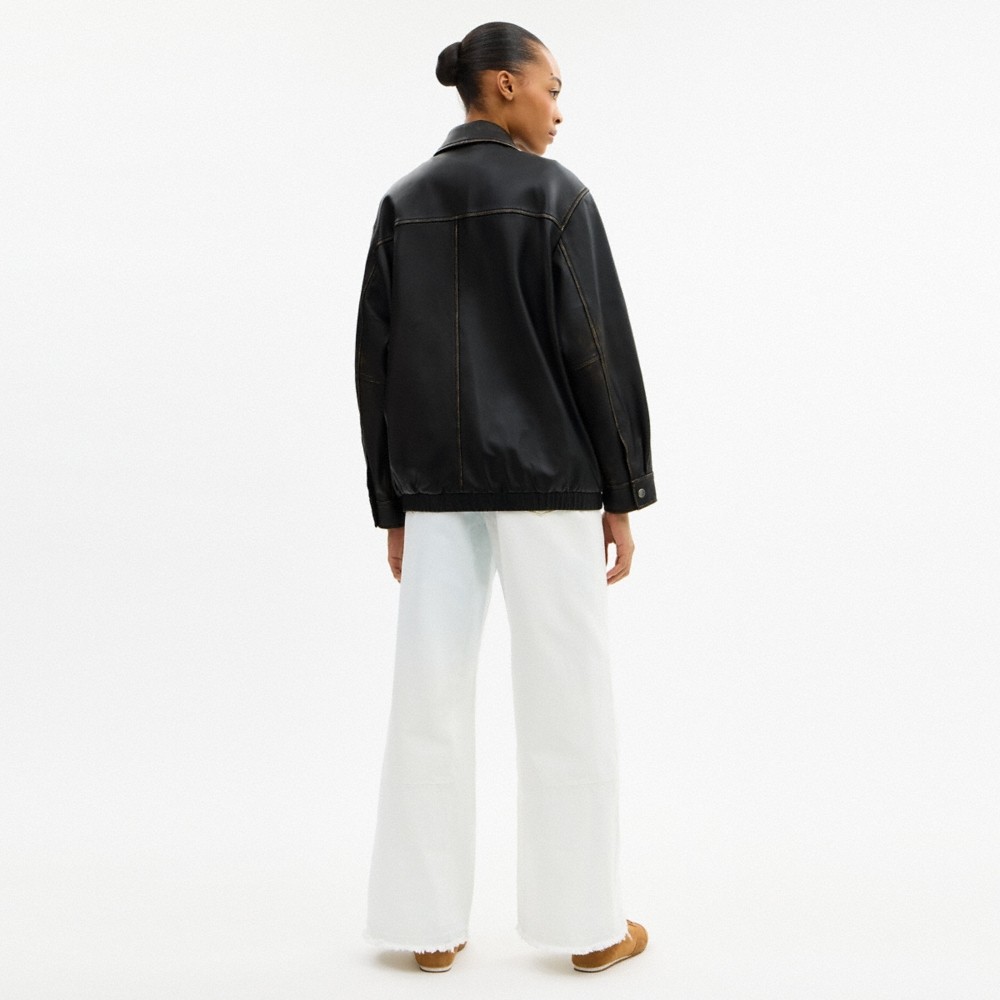 Coach Outlet Loved Oversized Leather Jacket - Preorder