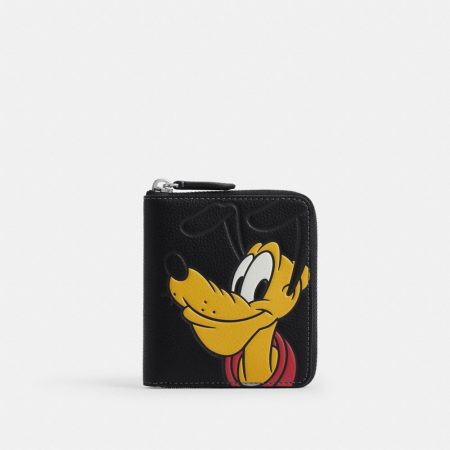 Coach Disney X Coach Zip Around Coin Wallet With Pluto - Preorder — Black