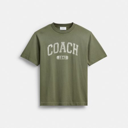 Coach Outlet Sun Fade Easy T-Shirt In Organic Cotton - Preorder — Winter Moss