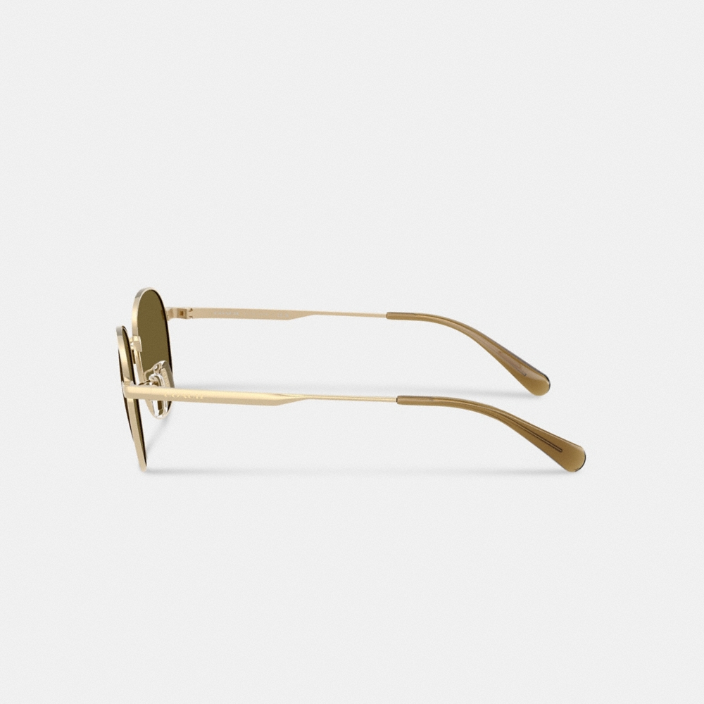 Coach Metal Hangtag Round Sunglasses - Preorder