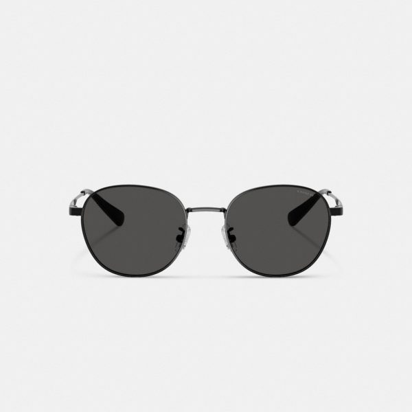 Coach Metal Hangtag Round Sunglasses - Preorder