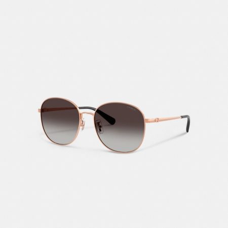 Coach C Hardware Metal Round Sunglasses - Preorder — Purple Gradient