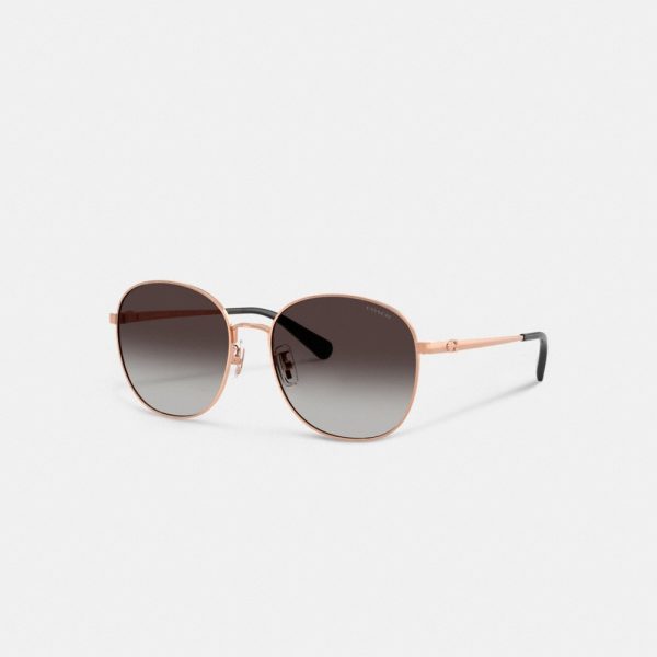 Coach C Hardware Metal Round Sunglasses - Preorder