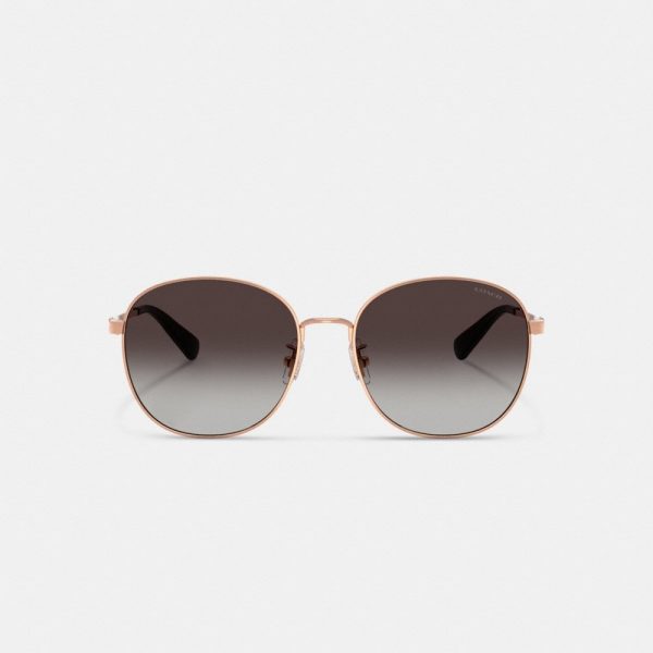Coach C Hardware Metal Round Sunglasses - Preorder
