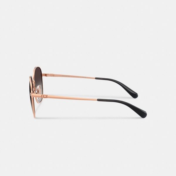 Coach C Hardware Metal Round Sunglasses - Preorder