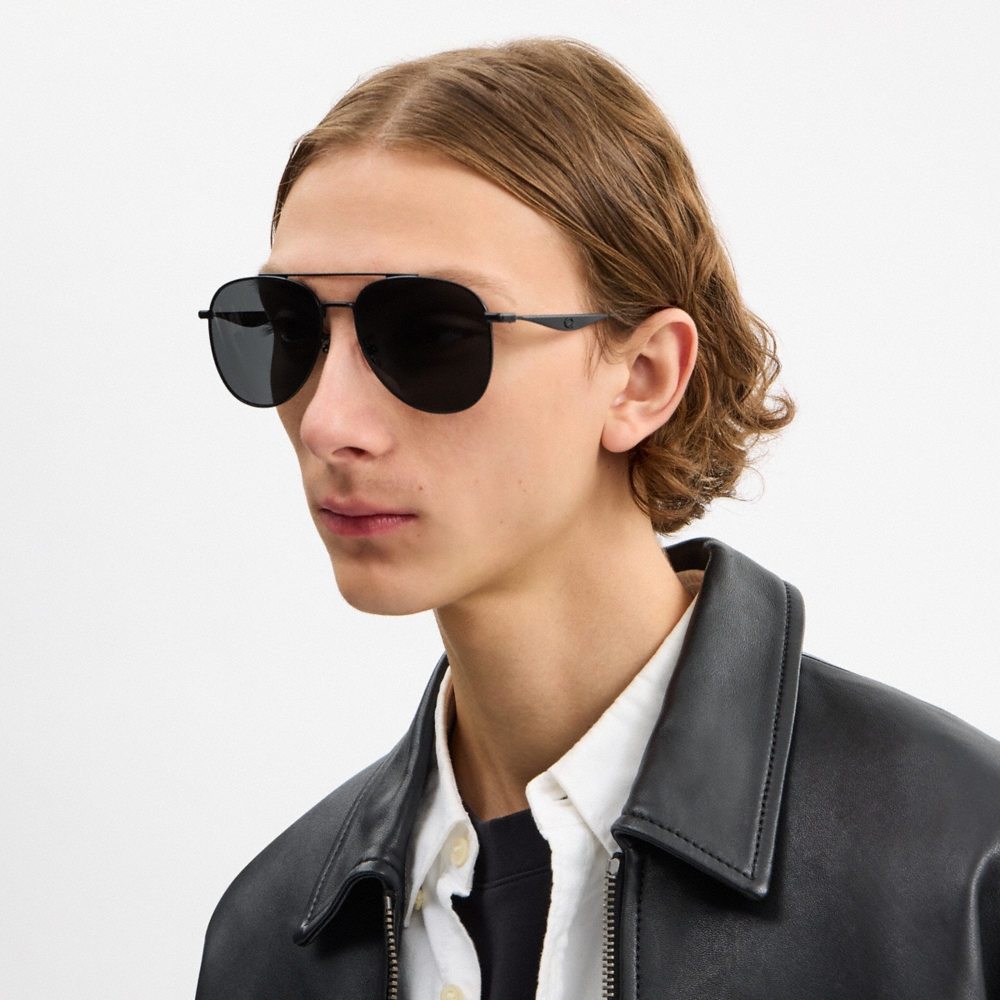 Coach C Hardware Metal Pilot Sunglasses - Preorder