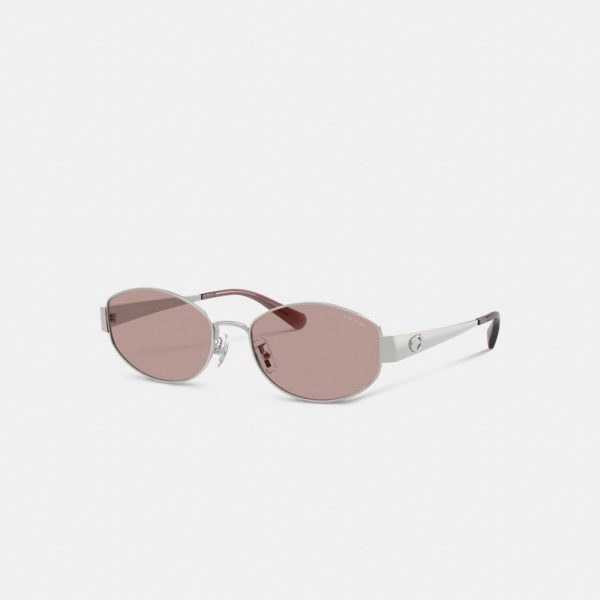 Coach C Hardware Metal Narrow Oval Sunglasses - Preorder