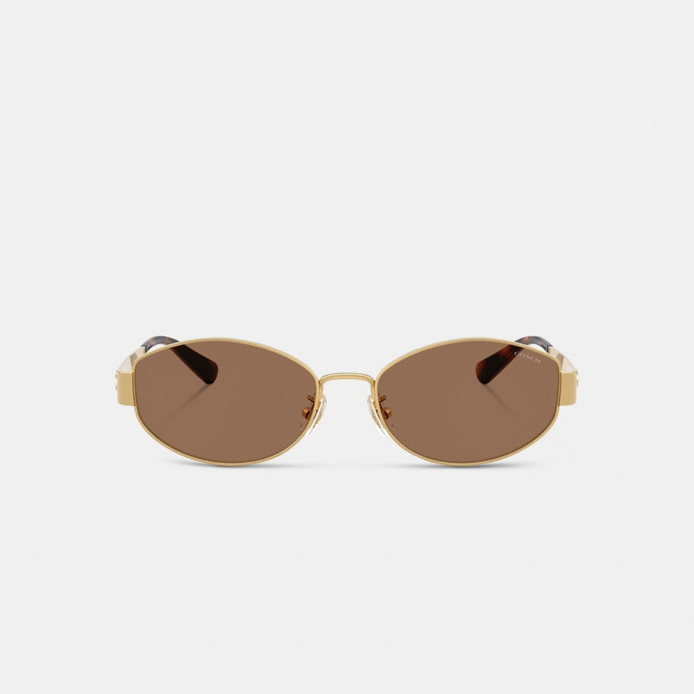 Coach C Hardware Metal Narrow Oval Sunglasses - Preorder
