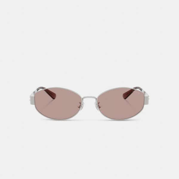 Coach C Hardware Metal Narrow Oval Sunglasses - Preorder