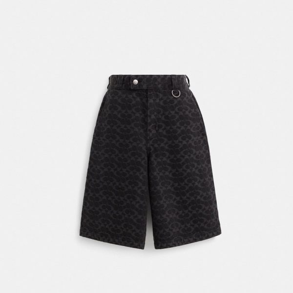 Coach Restored Signature Denim Shorts - Preorder
