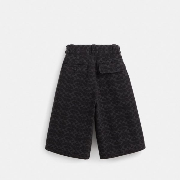 Coach Restored Signature Denim Shorts - Preorder