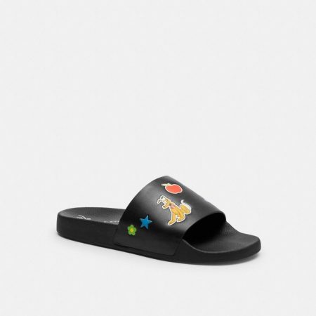 Coach Disney X Coach Slide With Sticker Print - Preorder — Black Multi/Silver