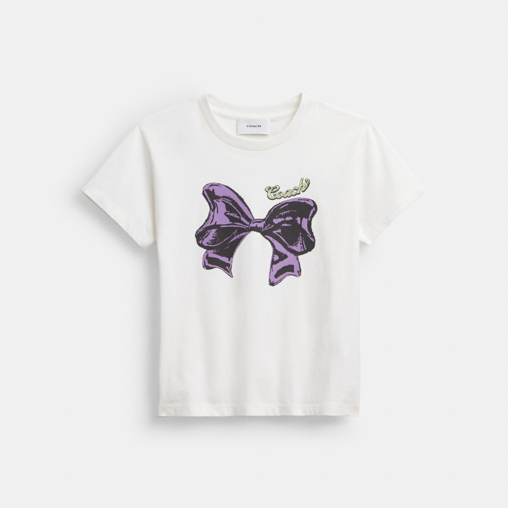 Coach Outlet Bow T-Shirt In Organic Cotton - Preorder