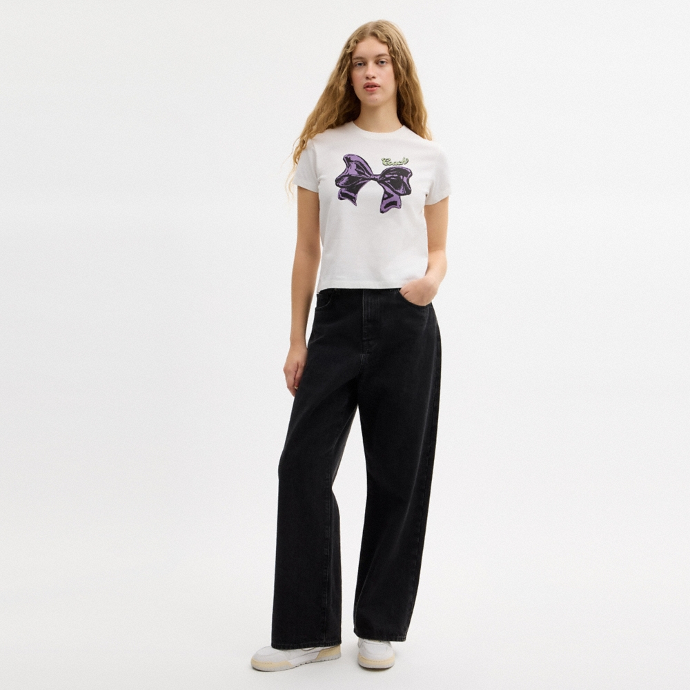 Coach Outlet Bow T-Shirt In Organic Cotton - Preorder