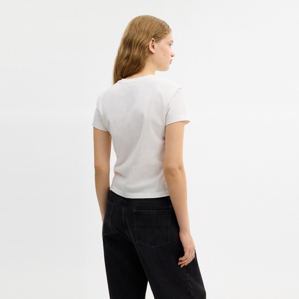 Coach Outlet Bow T-Shirt In Organic Cotton - Preorder