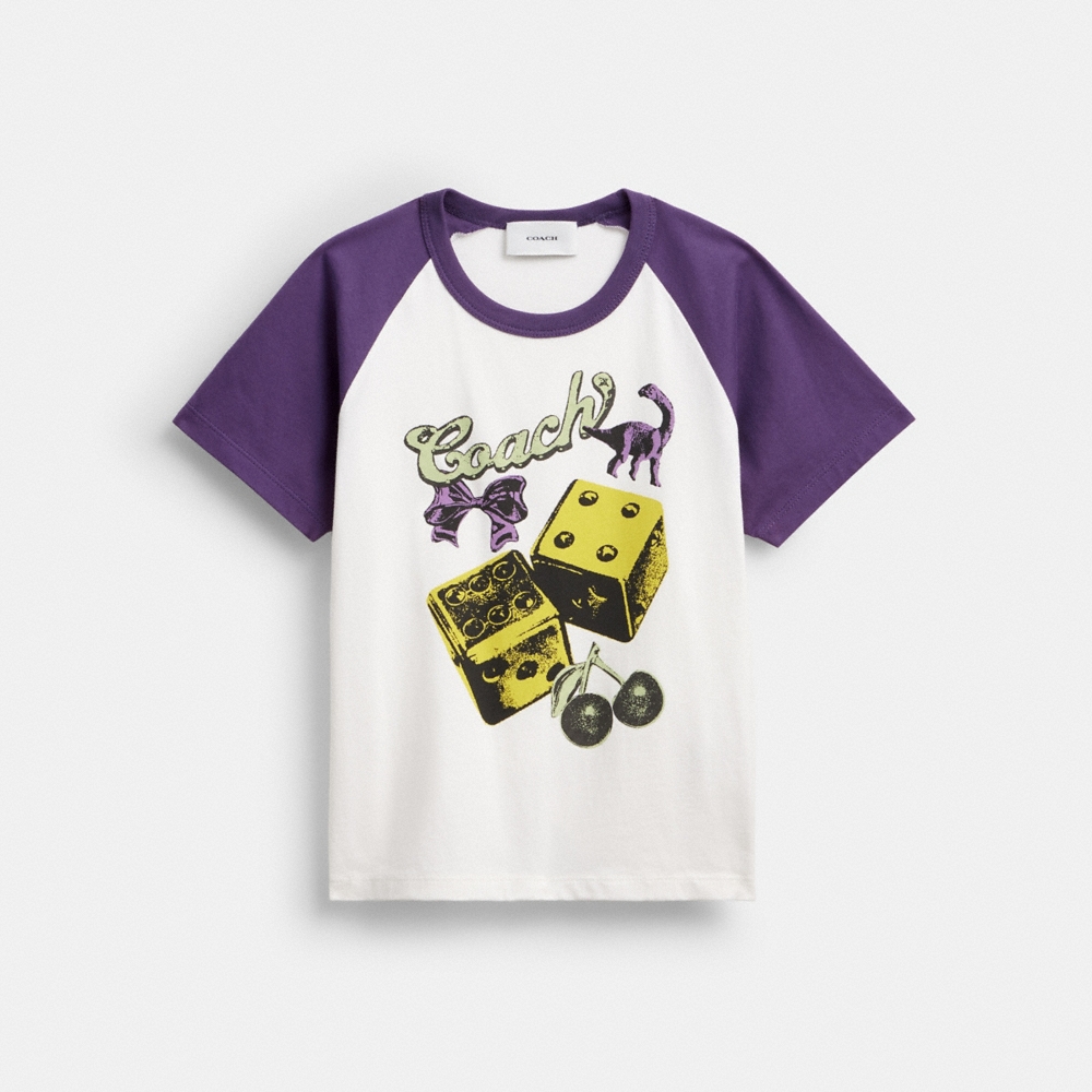 Coach Outlet Charms Raglan T-Shirt In Organic Cotton - Preorder