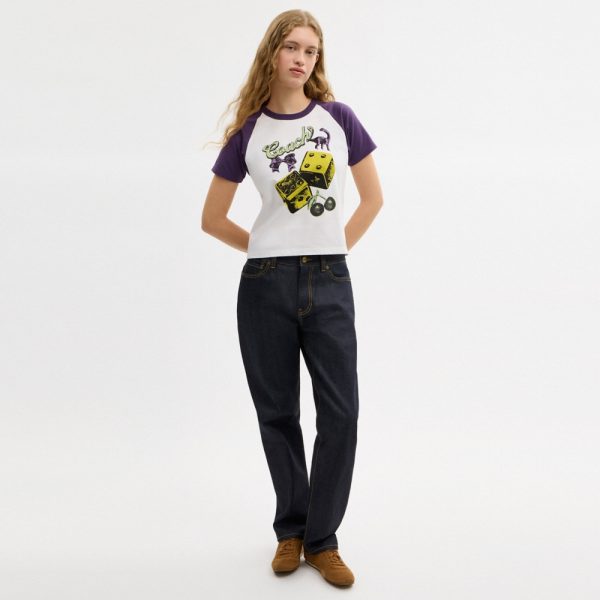Coach Outlet Charms Raglan T-Shirt In Organic Cotton - Preorder