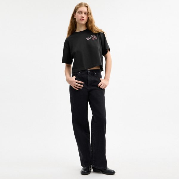 Coach Outlet Charms Cropped T-Shirt In Organic Cotton - Preorder