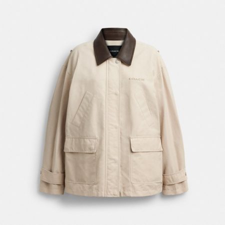 Coach Outlet Waxed Country Jacket - Preorder — Stone