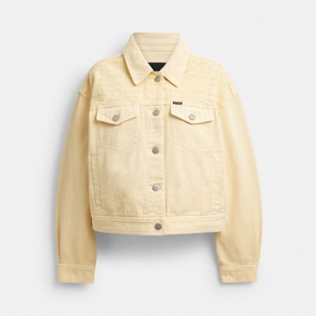 Coach Outlet Garment Dyed Denim Jacket - Preorder — Straw