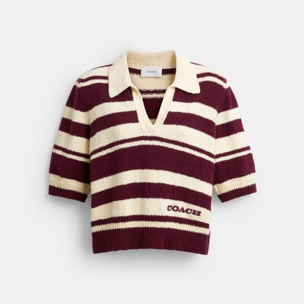 Coach Outlet Striped Knit Polo - Preorder