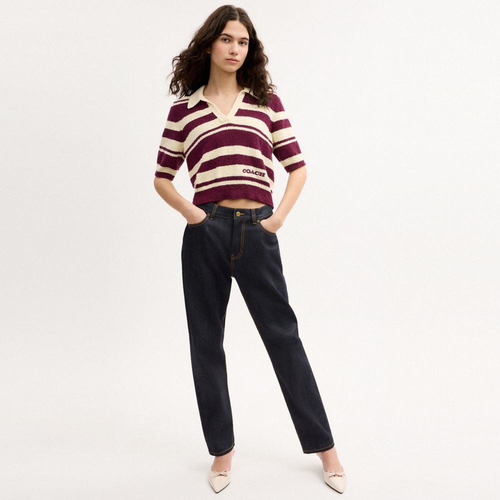 Coach Outlet Striped Knit Polo - Preorder