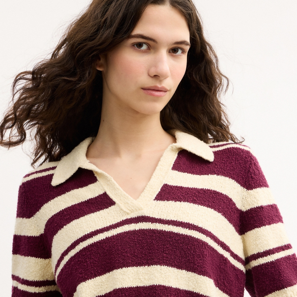 Coach Outlet Striped Knit Polo - Preorder