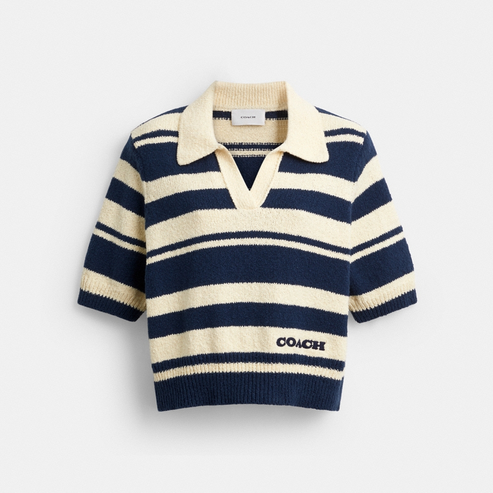 Coach Outlet Striped Knit Polo - Preorder