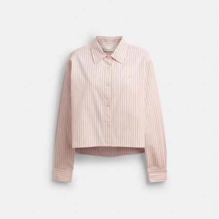 Coach Outlet Cotton Button Down - Preorder — Pink/Multi