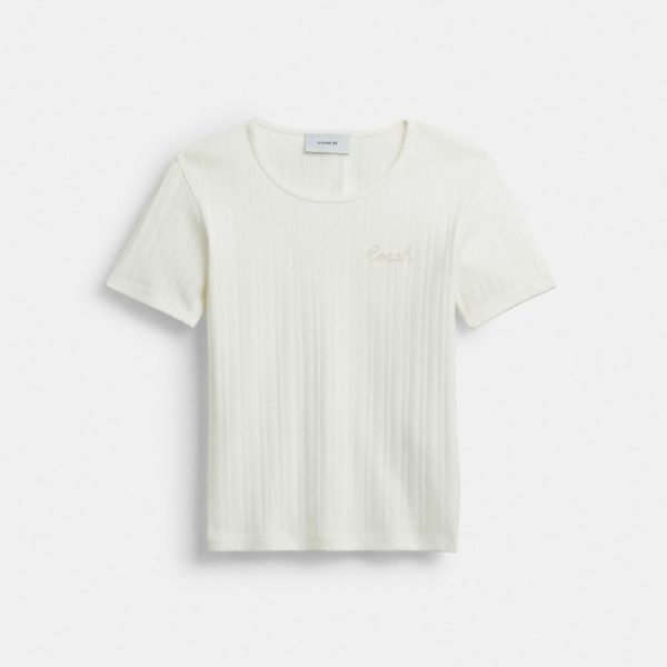 Coach Outlet Pointelle T-Shirt - Preorder