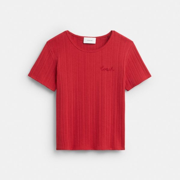 Coach Outlet Pointelle T-Shirt - Preorder